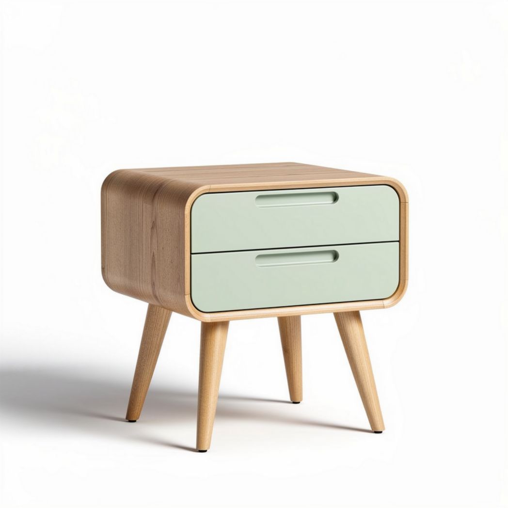 Mobile da notte in legno con cassetti per camera da letto – 44 x 40 x 40 cm