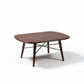 Tavolo da caffè in legno con finitura arrotondata per salotto – 120 x 80 x 40 cm