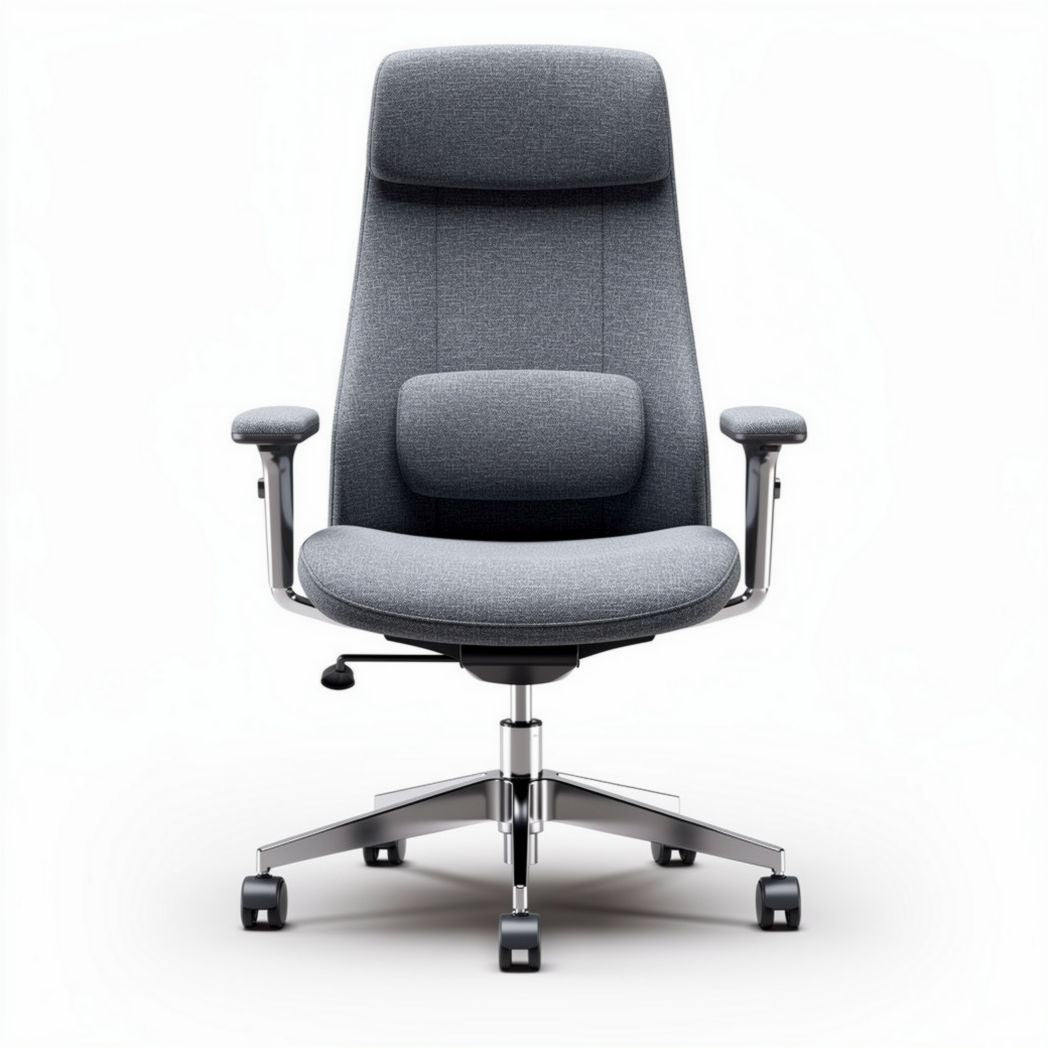 Sedia da ufficio in stoffa con braccioli per ambiente lavorativo – 60 x 60 x 90 cm