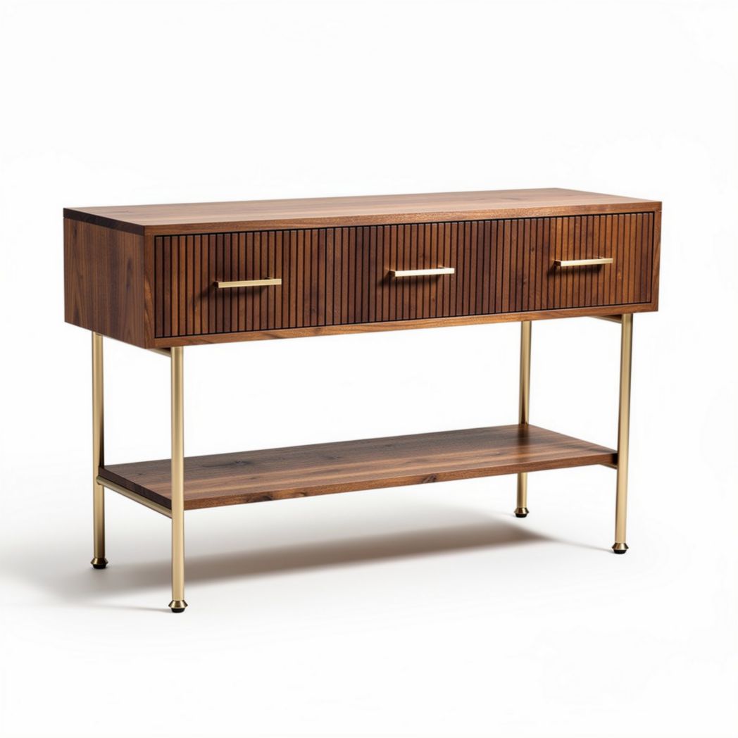 Mobile consolle in legno con cassetti per ingresso o soggiorno – 150 x 40 x 80 cm