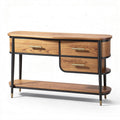 Mobile consolle in legno con finitura naturale per ingresso – 150 x 40 x 80 cm
